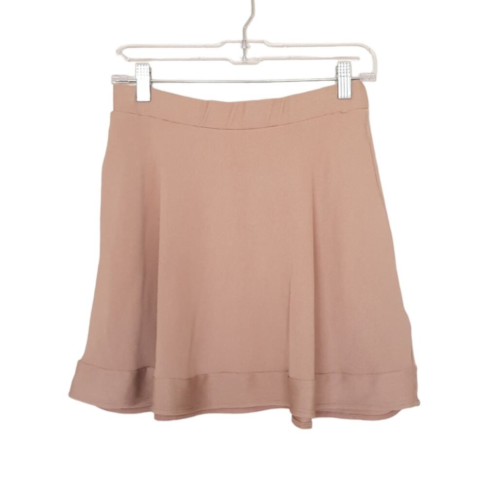 NWT Revolve NBD Tan Ribbed Stretchy Mini Skirt Size Medium